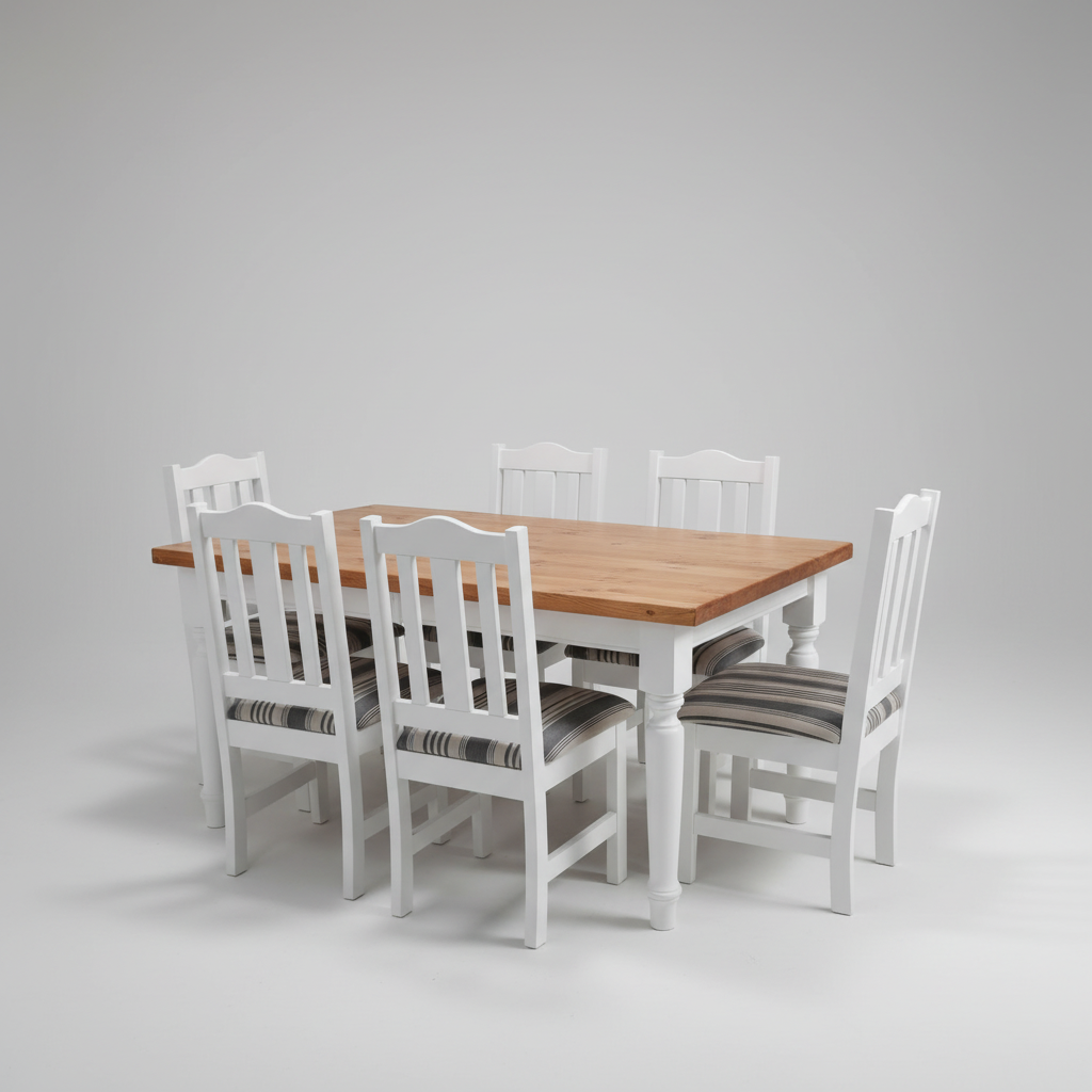Farmhouse Dining Table - Clean Background