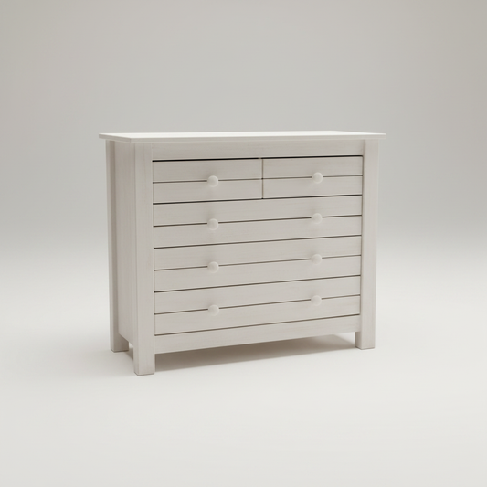 Pebble Slatted Chest of Drawers - Studio Shot